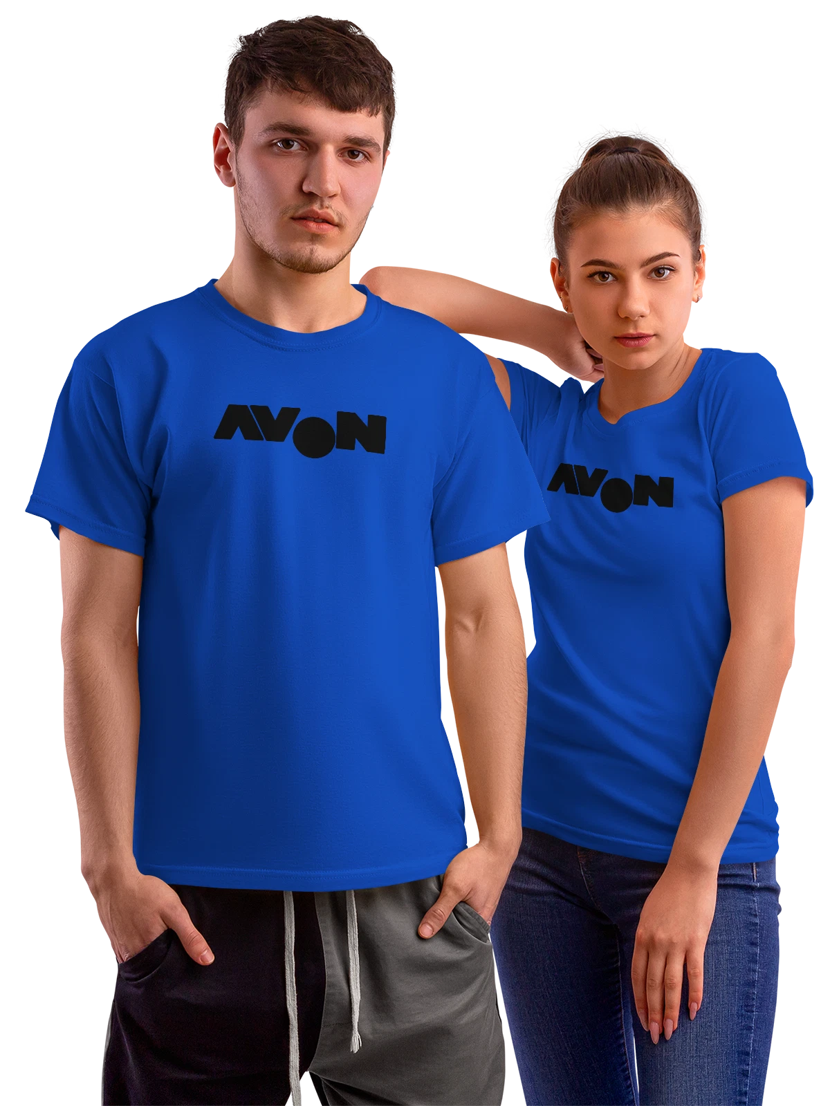 Футболка Avon синяя с принтом — каталожная история — Синяя, фото 1