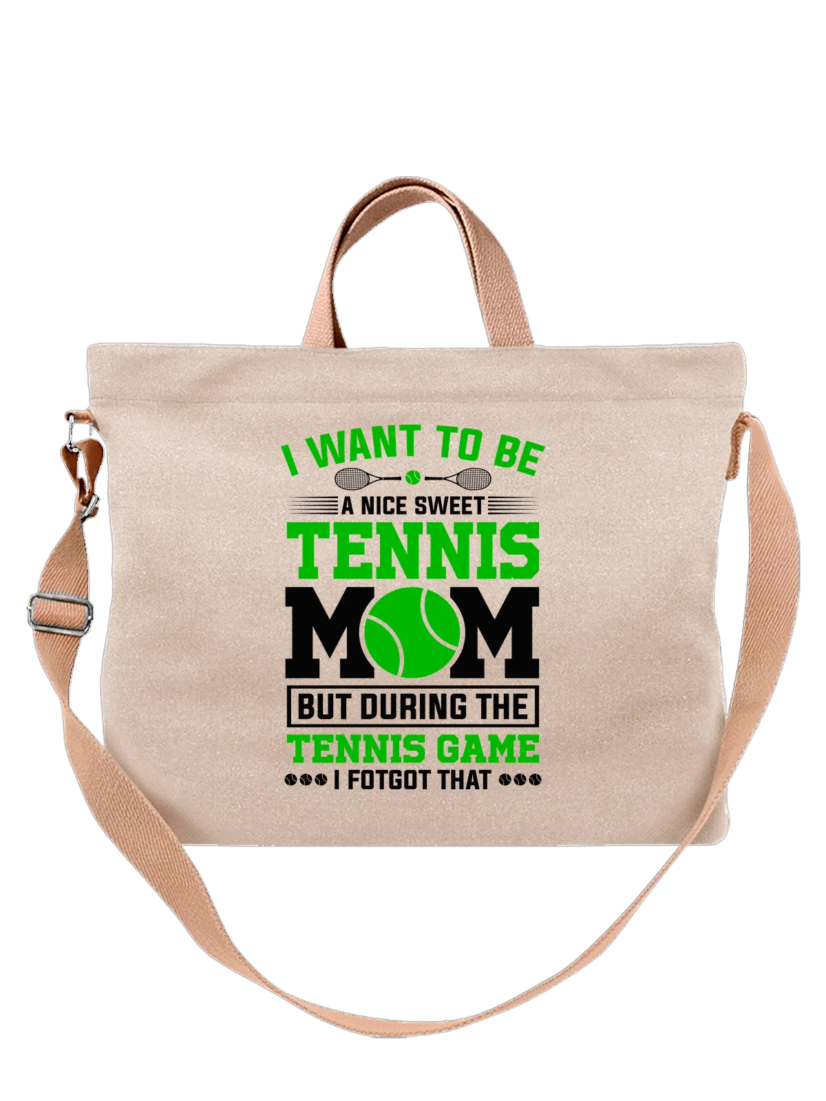 Сумка Теннис a nice sweet tennis mom белая с принтом — спортивный инвентарь — Белая, фото 1