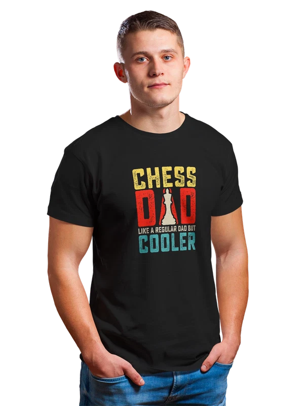 Футболка шахматы chess dad — Чёрная, фото 1