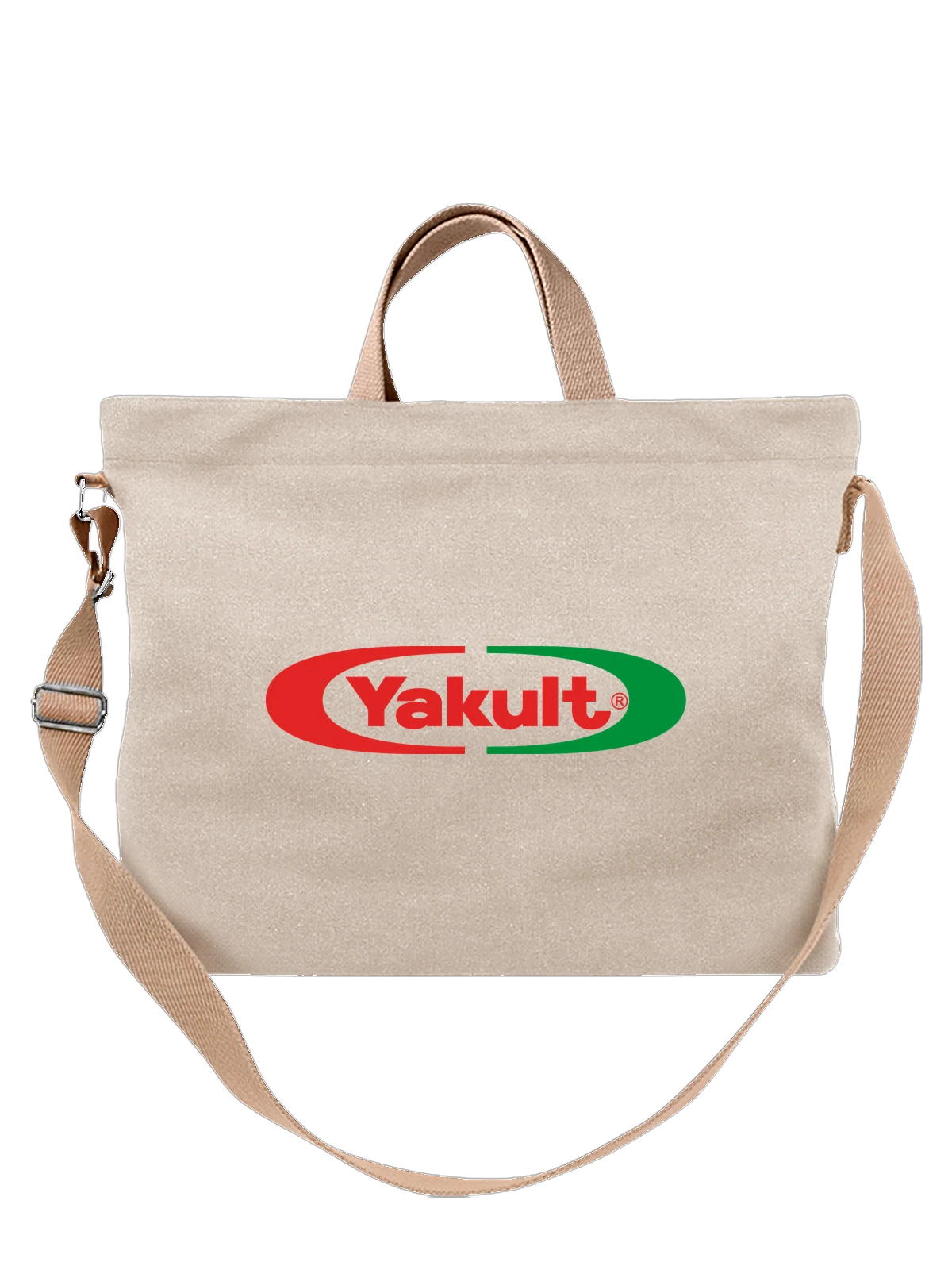 Сумка Yakult белая с принтом — современная айдентика — Белая, фото 1