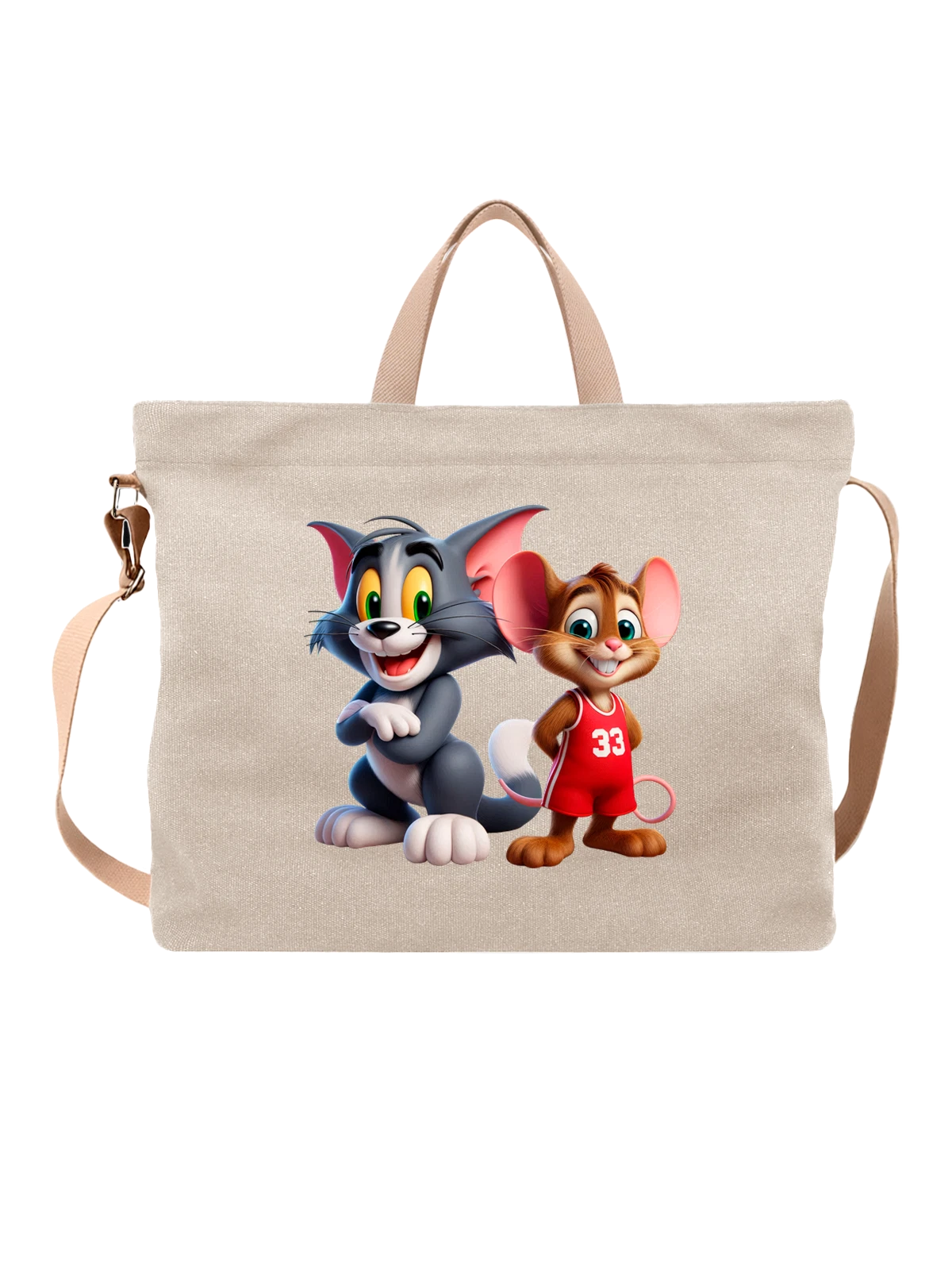 Сумка Том и Джерри Tom and Jerry белая с принтом — подарок поклоннику — Белая, фото 1