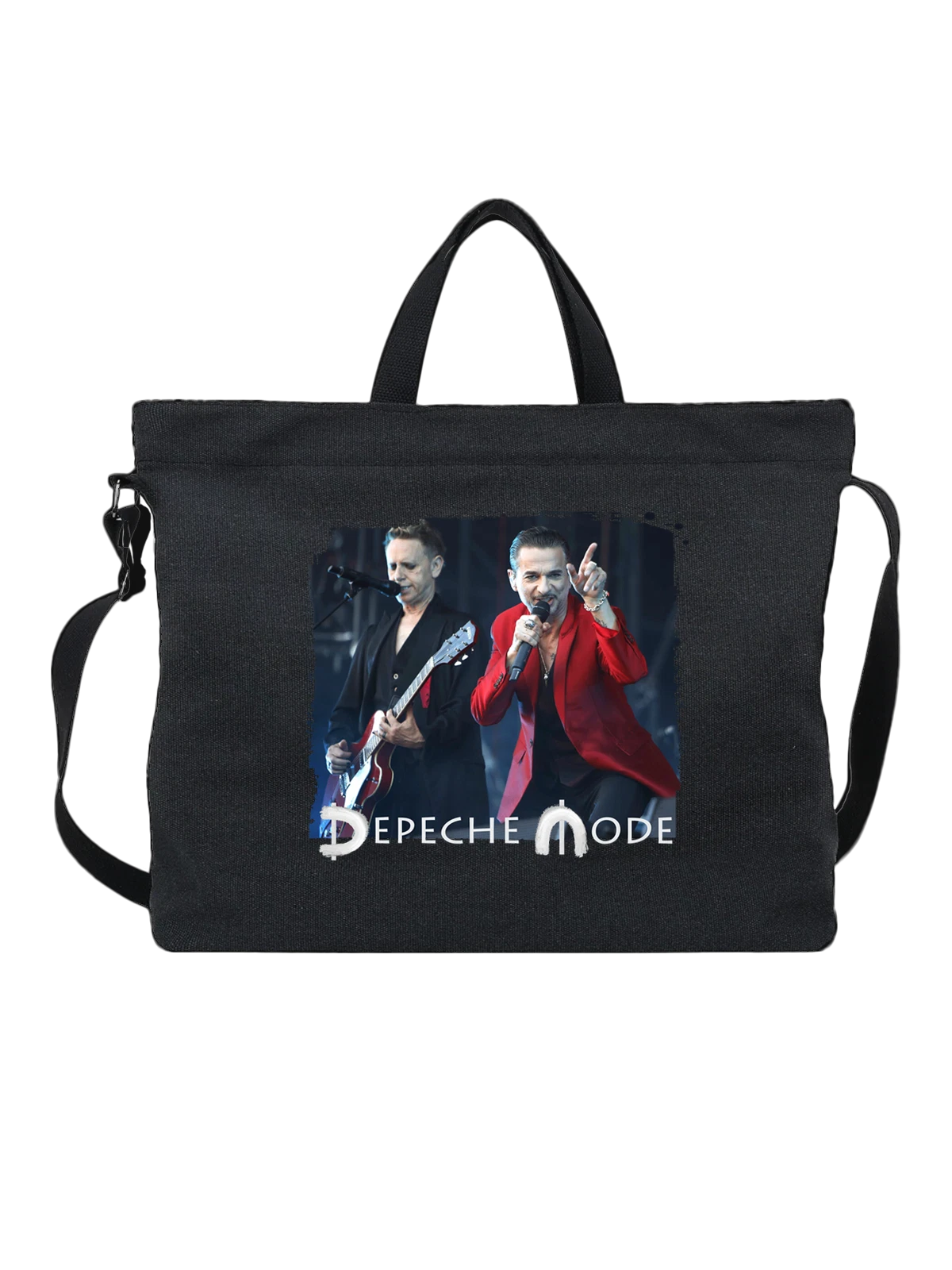 Сумка Depeche Mode Депеш Мод чёрная с принтом — футболка подростку — Чёрная, фото 1