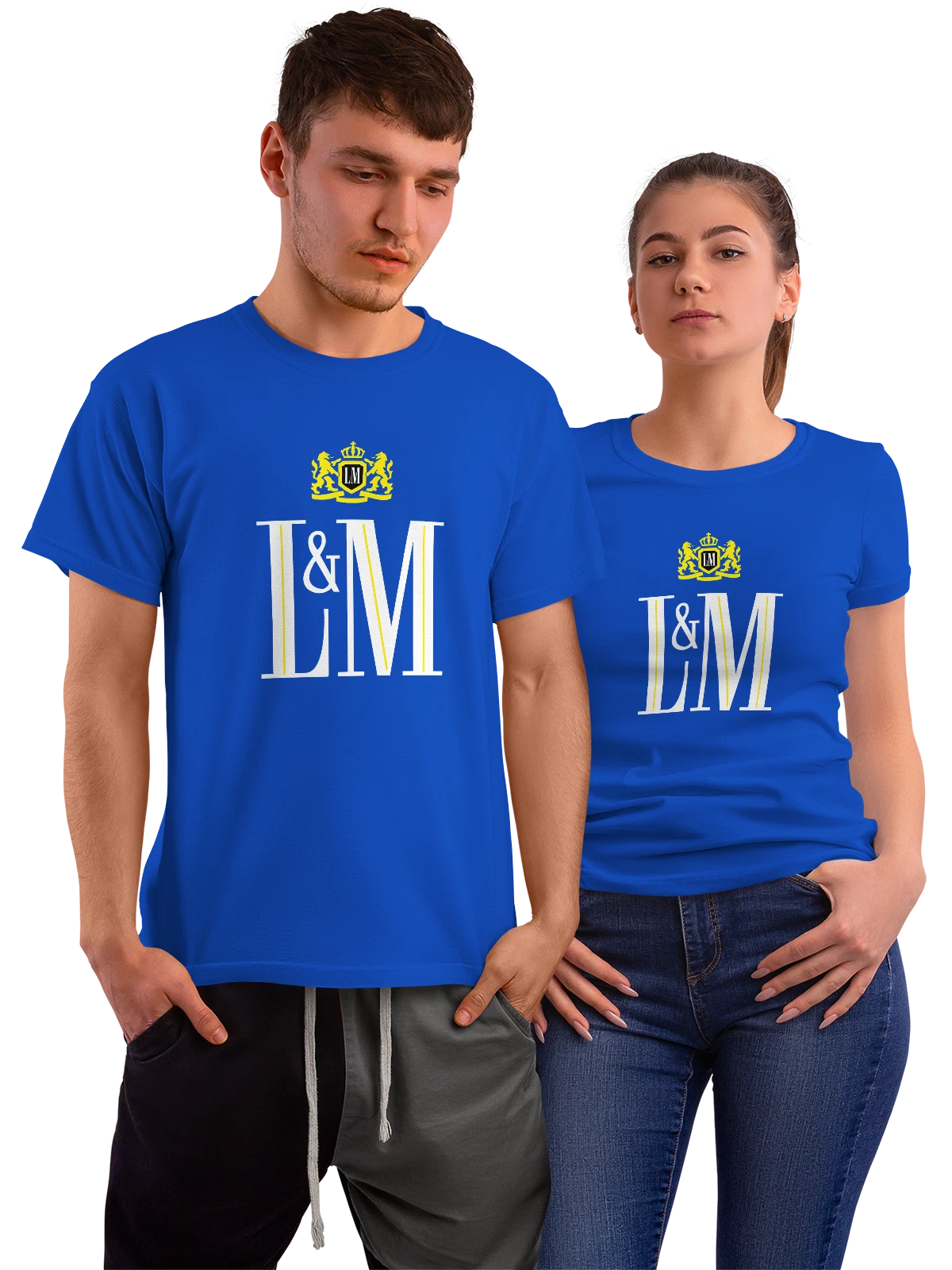 Футболка LM синяя с принтом — сигаретная упаковка — Синяя, фото 1