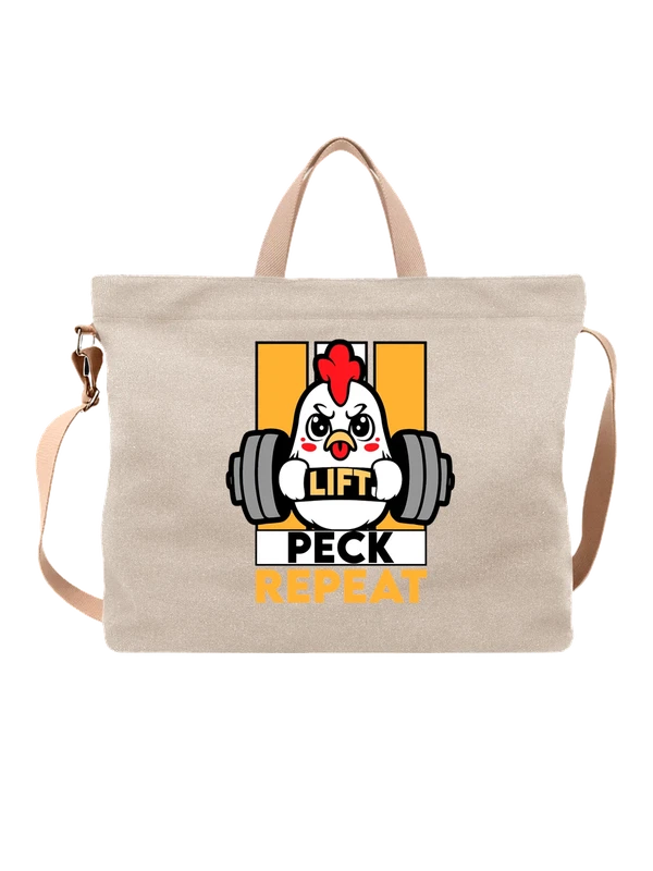 Сумка цыпленок штангист lift peck repeat — Белая, фото 1