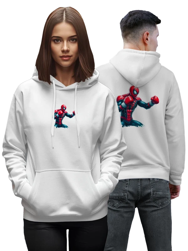 Худи с Человеком Пауком Spider Man боксер — Белая, фото 1