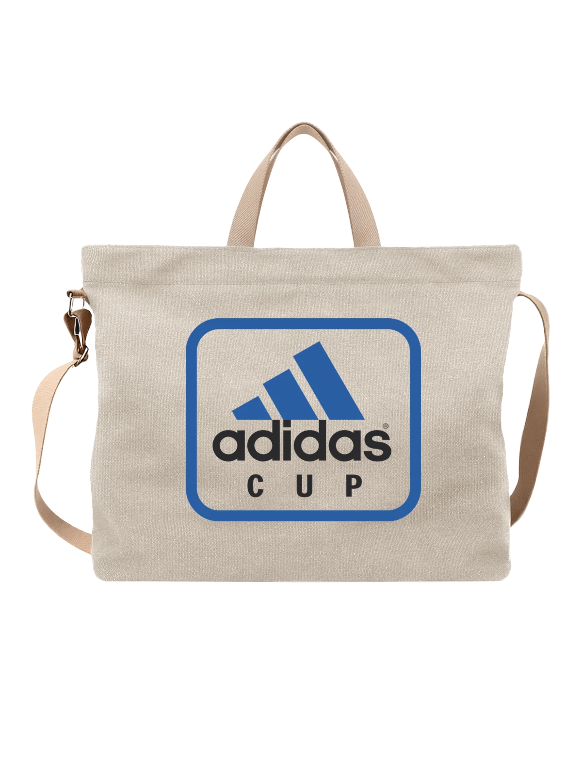 Сумка Adidas белая с принтом — буквенная строка снизу — Белая, фото 1
