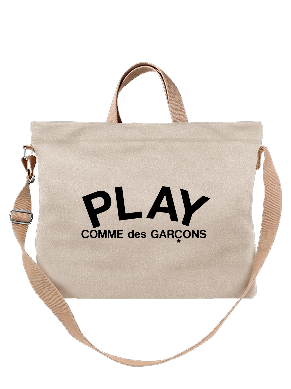 Сумка Comme des Garcons белая с принтом — монохромный принт — Белая, фото 1