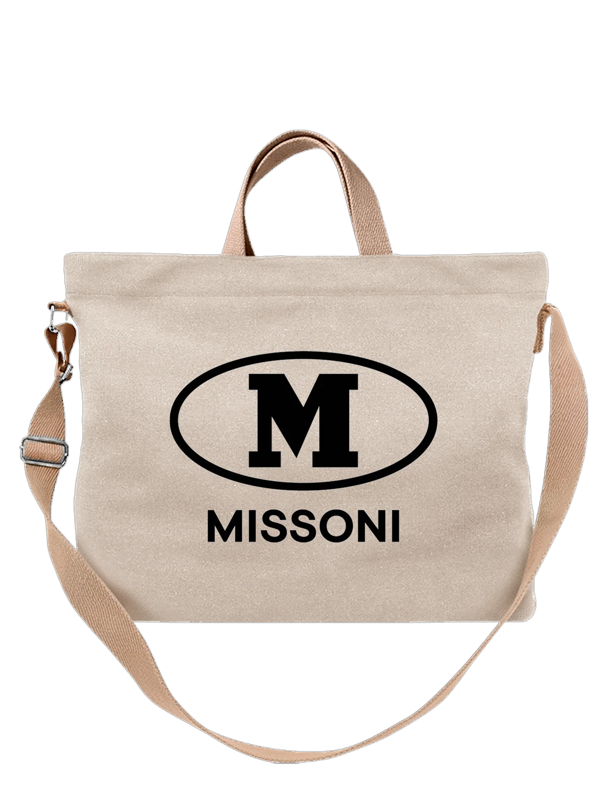 Сумка Missoni белая с принтом — зигзагообразный трикотаж — Белая, фото 1