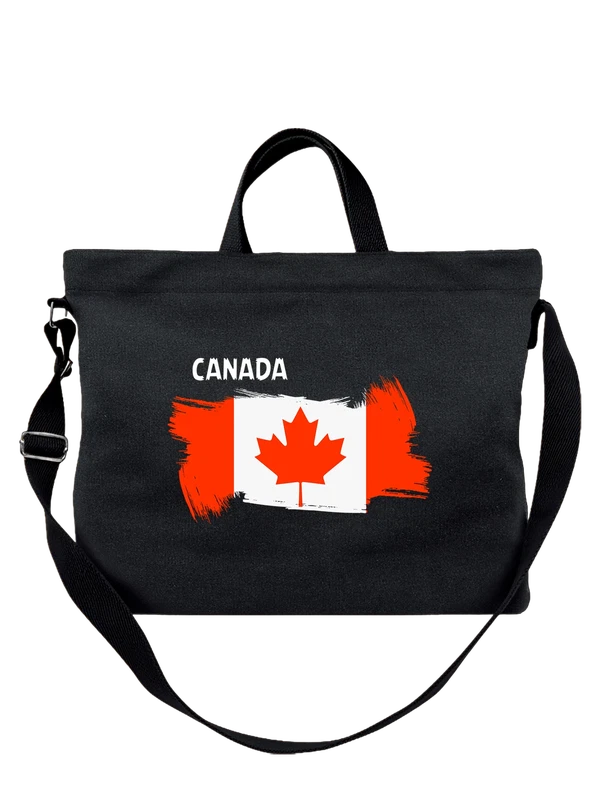 Сумка флаг Канады Canada — Чёрная, фото 1