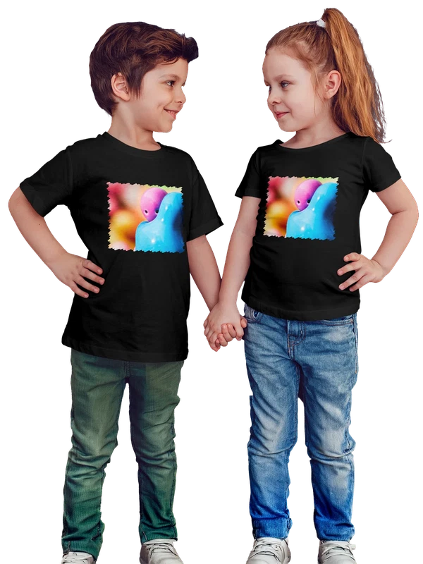 Футболка Макро Hug Me — Чёрная, фото 1
