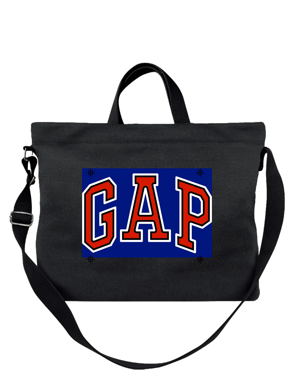 Сумка GAP с крупным логотипом чёрная с принтом — буквенный знак — Чёрная, фото 1