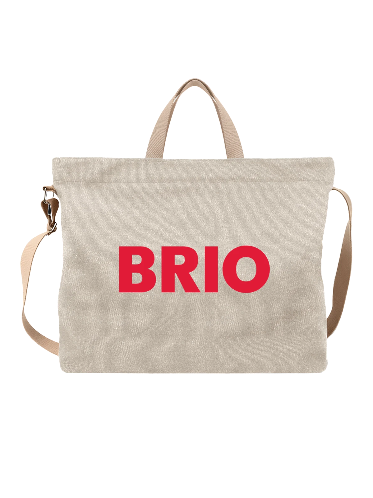 Сумка Brio белая с принтом — современная айдентика — Белая, фото 1