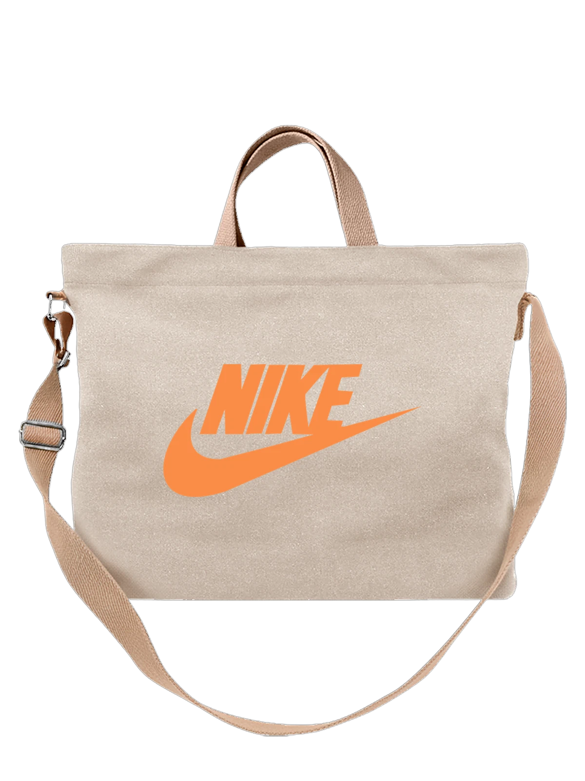 Сумка Nike белая с принтом — минималистичный принт — Белая, фото 1