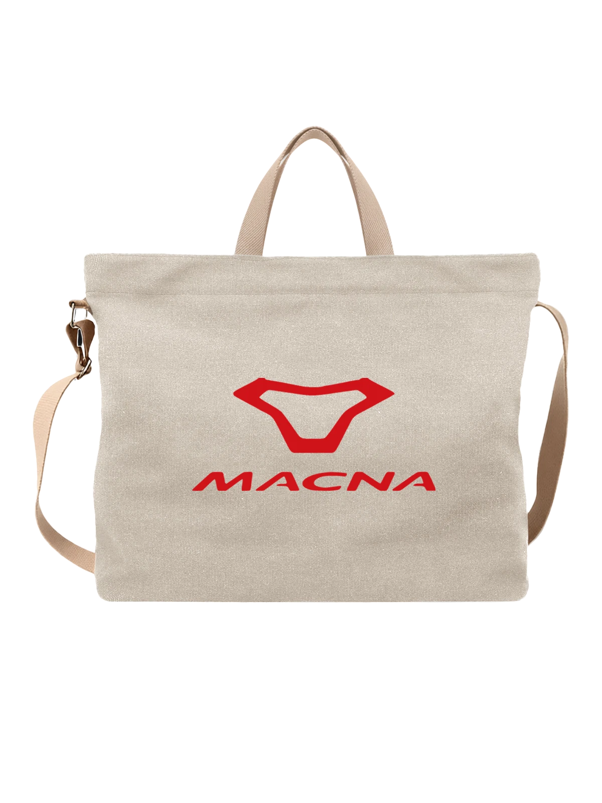 Сумка Macna белая с принтом — принт для спортсмена — Белая, фото 1