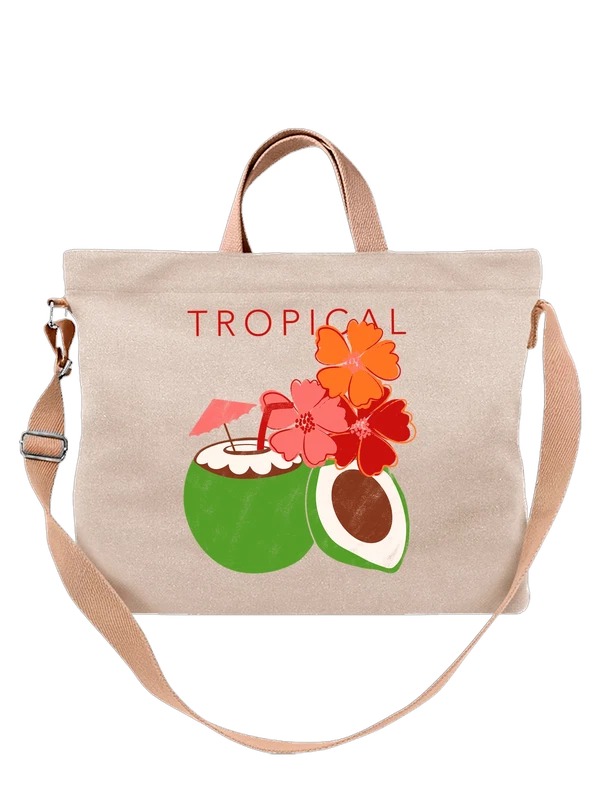 Сумка кокос tropical тропический — Белая, фото 1