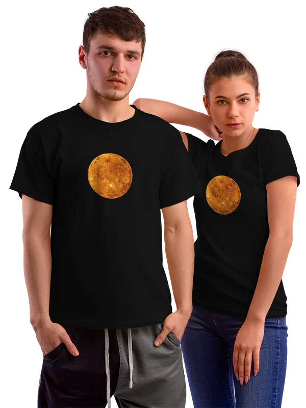 Футболка Космос планеты Венера — Чёрная, фото 1