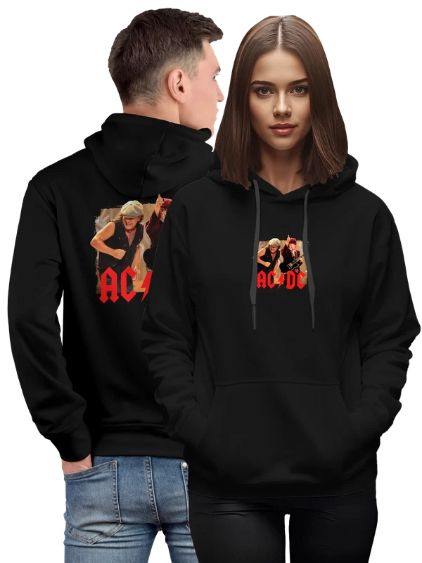 Худи с AC DC Эйси Диси — Чёрная, фото 1