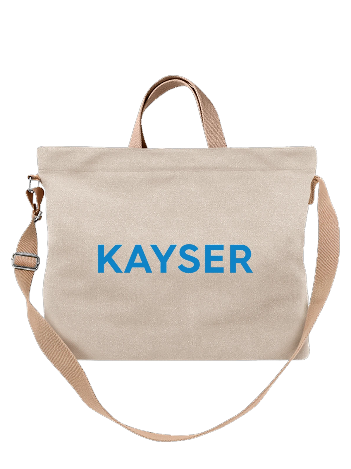 Сумка Kayser белая с принтом — современная айдентика — Белая, фото 1