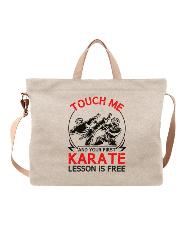Сумка карате first karate lesson is free — Белая, фото 1