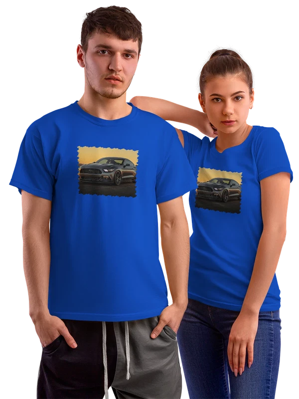 Футболка машина Ford Mustang — Синяя, фото 1