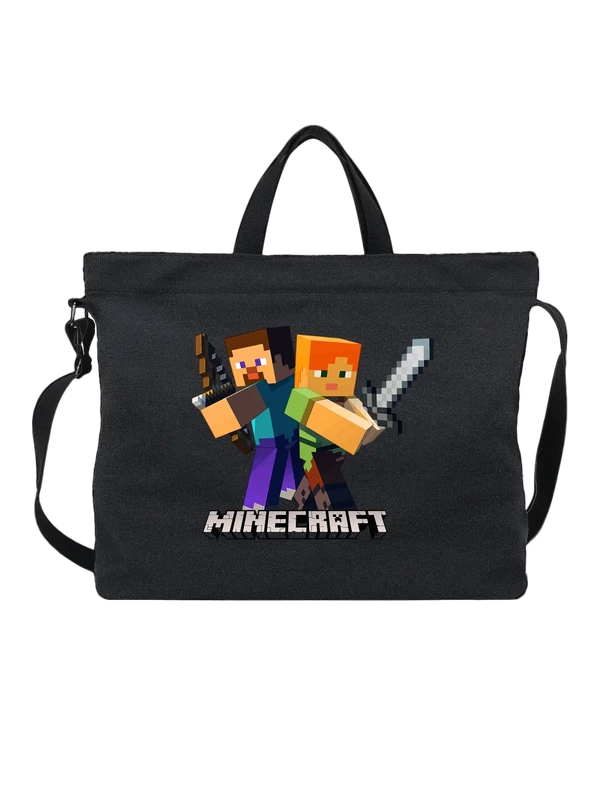 Сумка Маинкрафт Minecraft Стив Алекс — Чёрная, фото 1