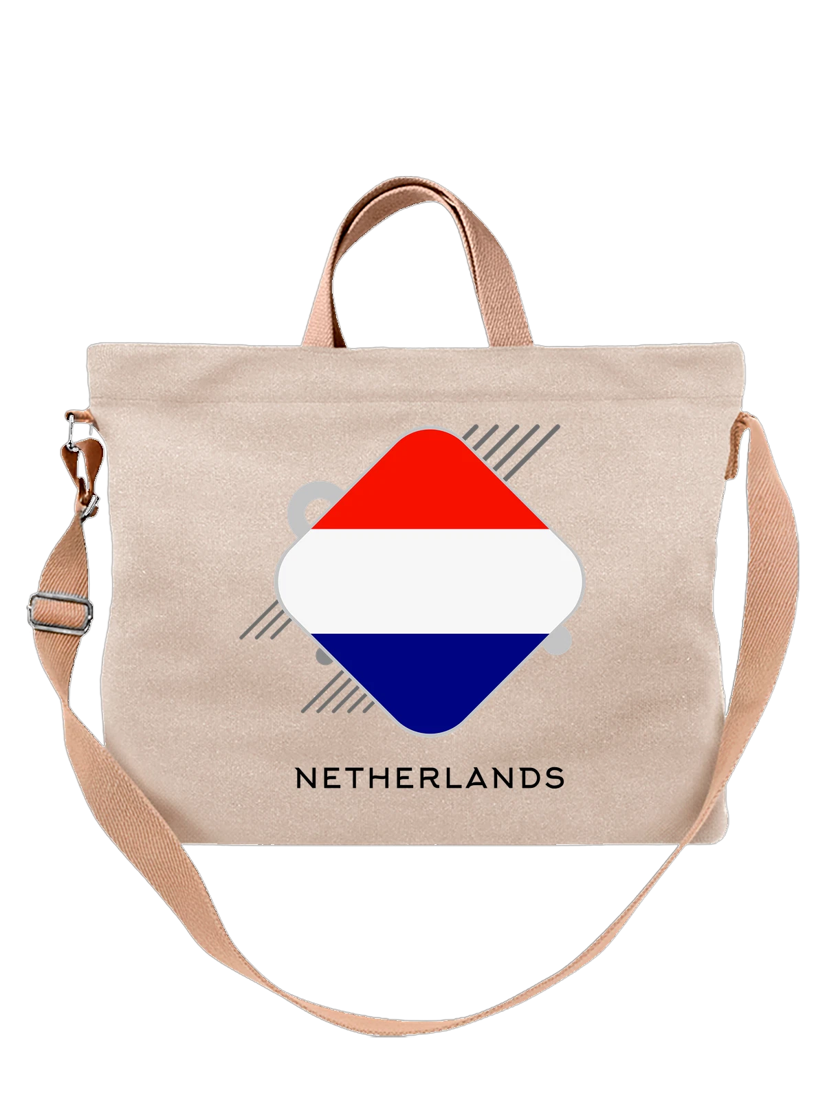 Сумка Флаг Нидерланды Netherlands белая с принтом — национальная символика — Белая, фото 1