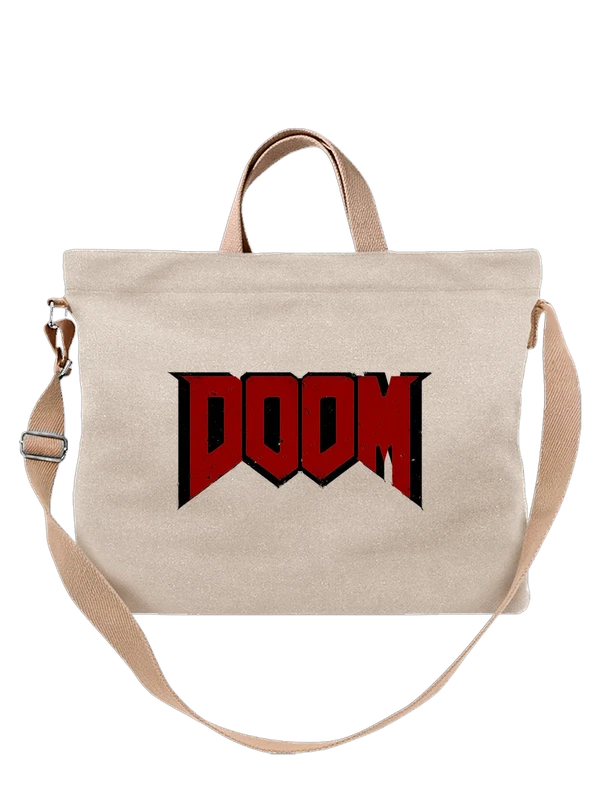 Сумка doom логотип — Белая, фото 1