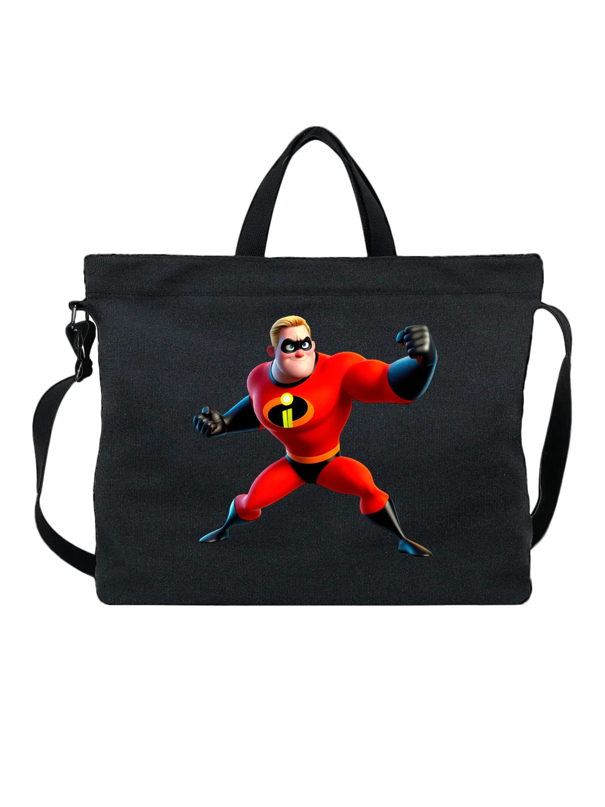 Сумка с Дэшиелом Парр Суперсемейка Incredibles чёрная с принтом — городской гардероб — Чёрная, фото 1