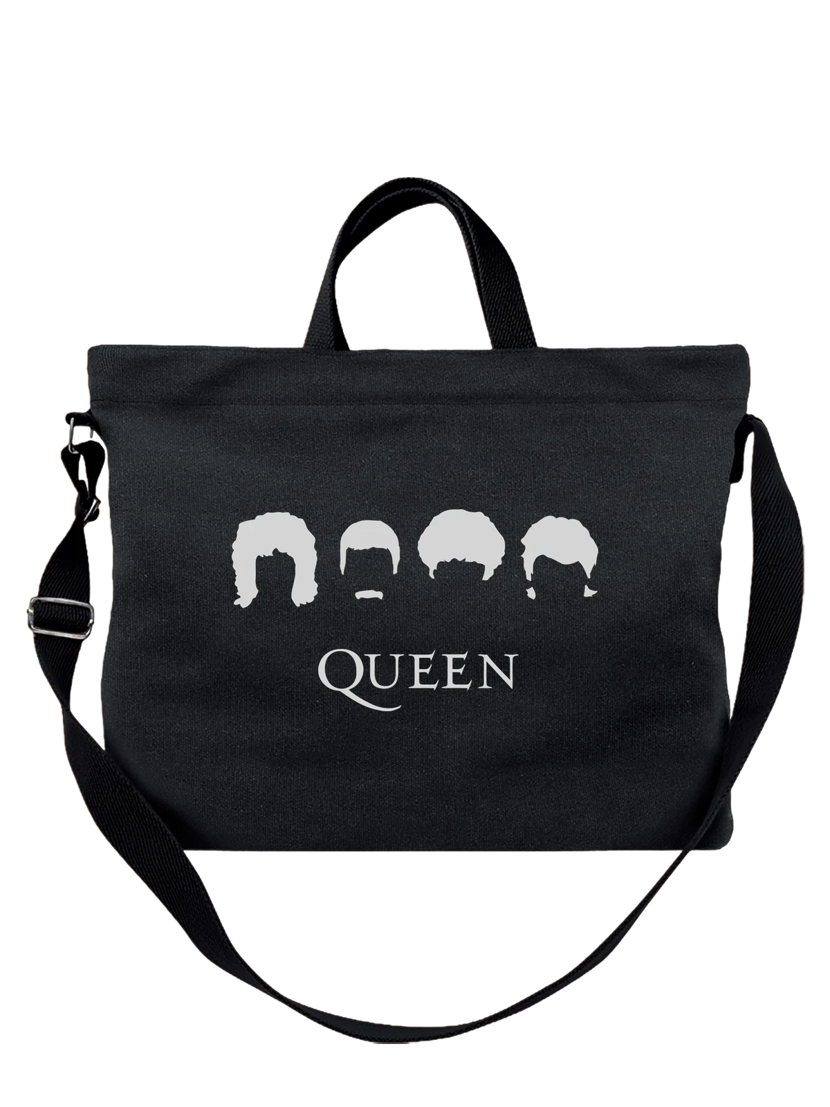 Сумка Queen Куин чёрная с принтом — футболка подростку — Чёрная, фото 1