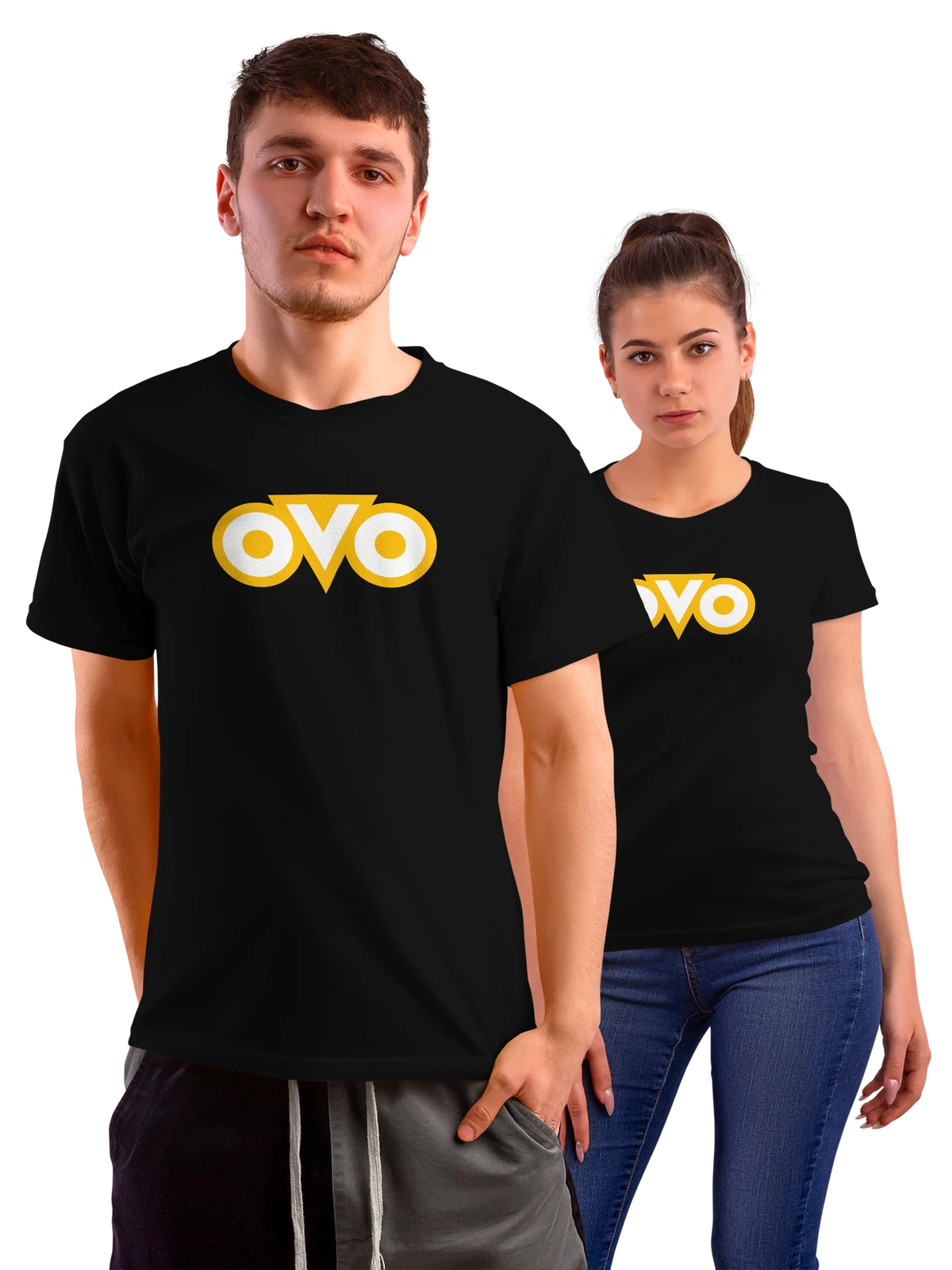 Футболка OVO чёрная с принтом — лейбл October's Very Own — Чёрная, фото 1