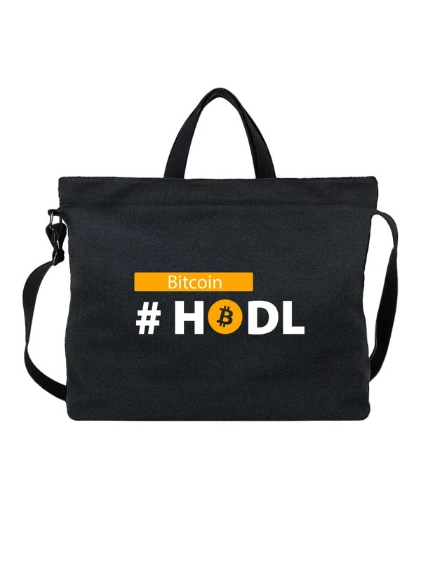 Сумка надпись bitcoin hold — Чёрная, фото 1