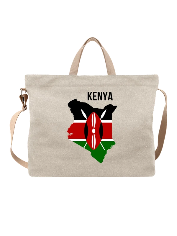 Сумка с флагом Кении Kenya — Белая, фото 1