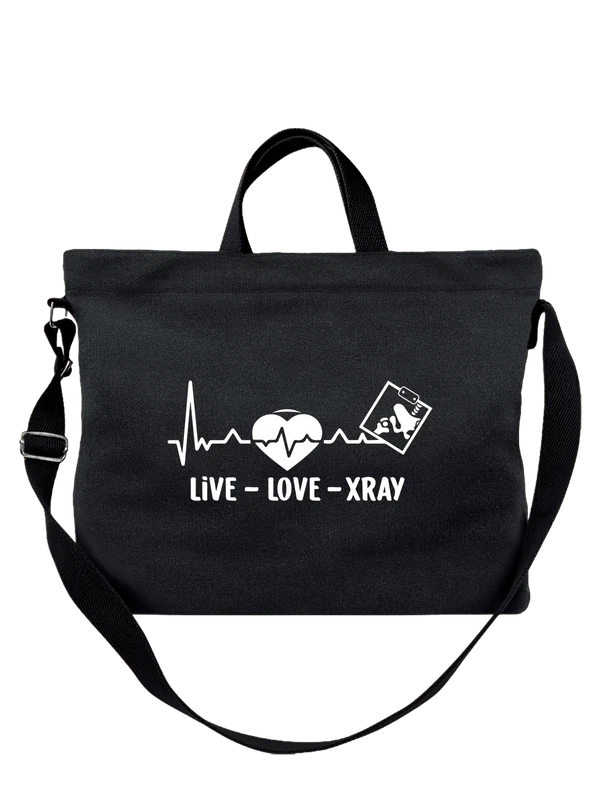 Сумка сердце live love xray — Чёрная, фото 1