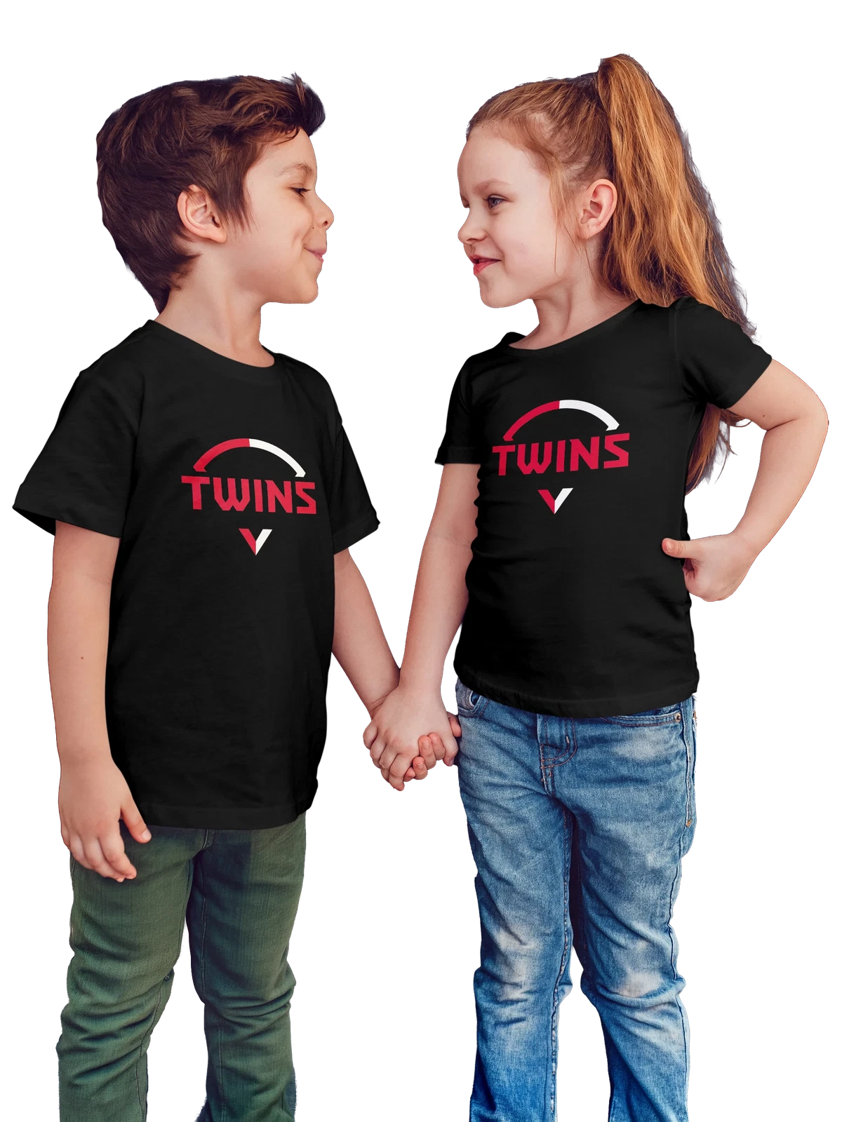 Футболка детская Twins чёрная с принтом — Главная лига бейсбола — Чёрная, фото 1