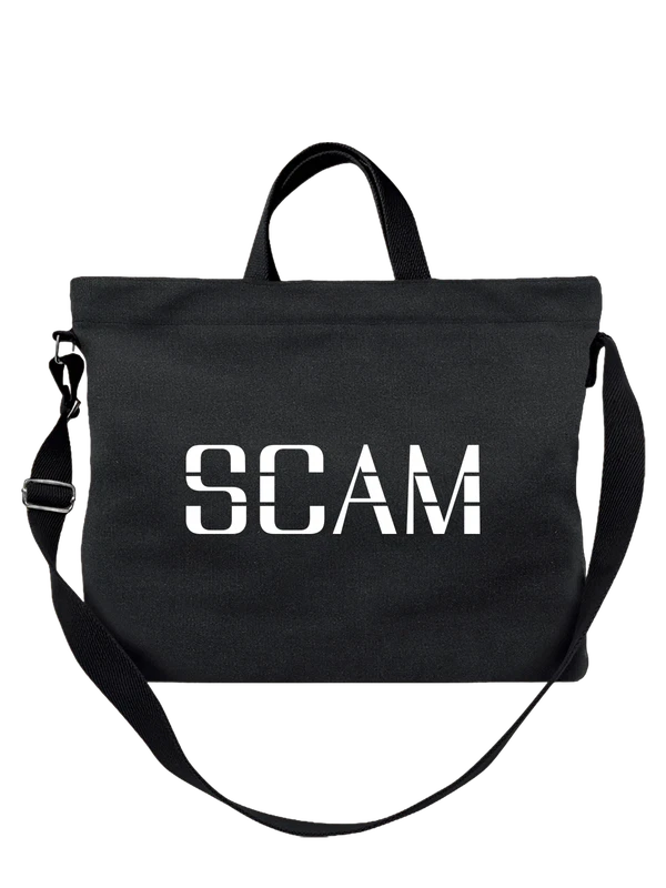 Футболкасо scam скамом — Чёрная, фото 1