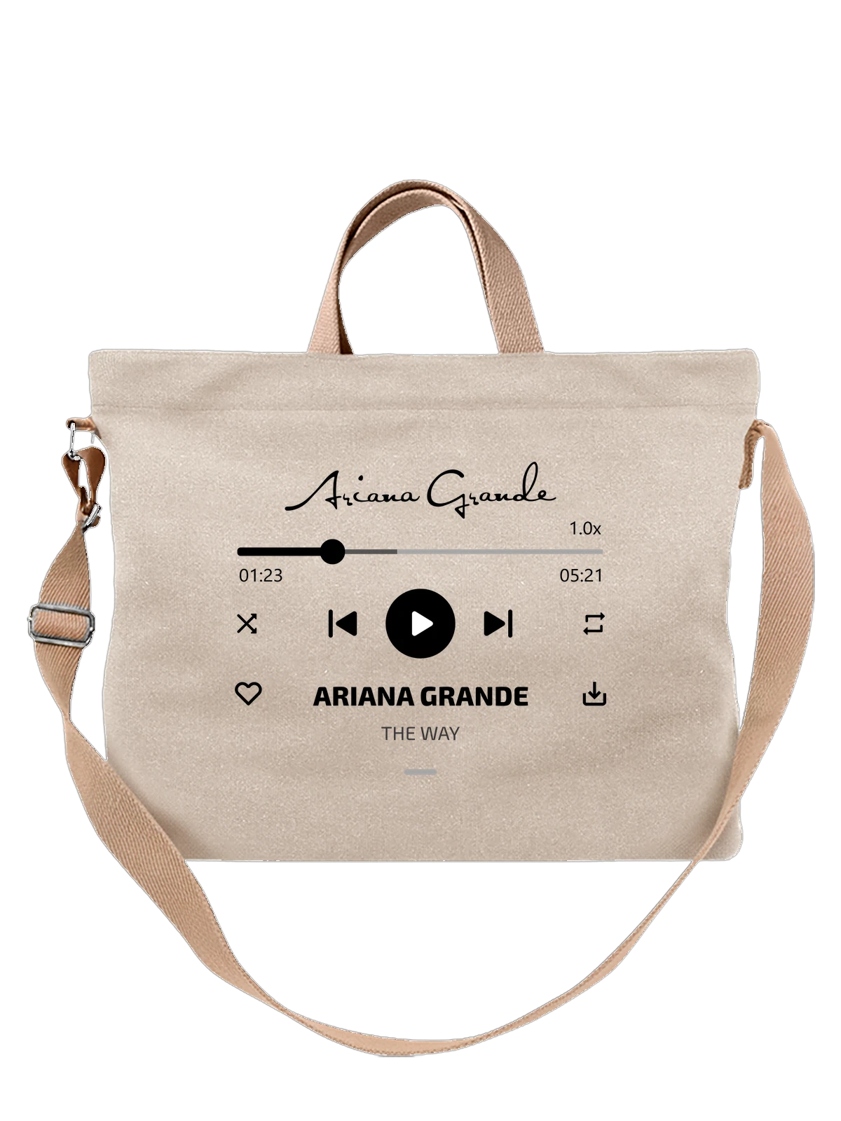 Сумка Ariana Grande The Way белая с принтом — футболка подростку — Белая, фото 1