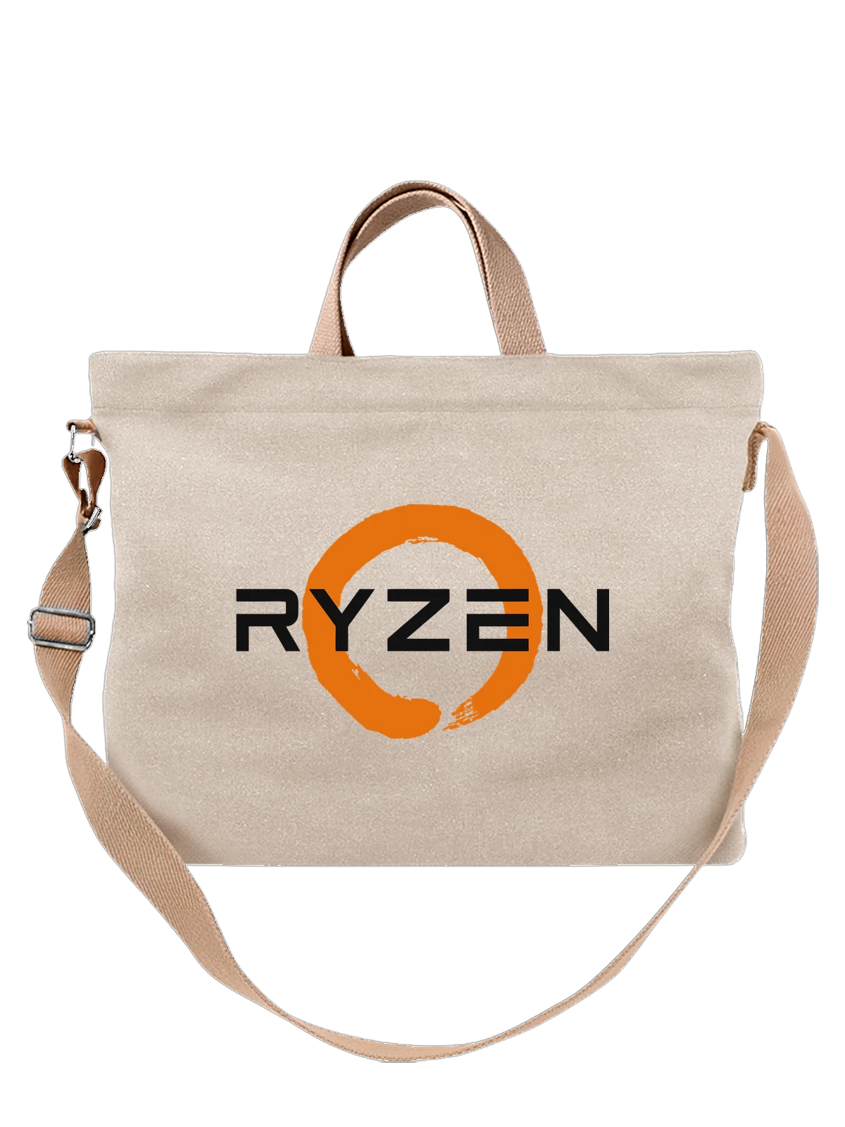 Сумка Ryzen белая с принтом — цифровой стиль — Белая, фото 1