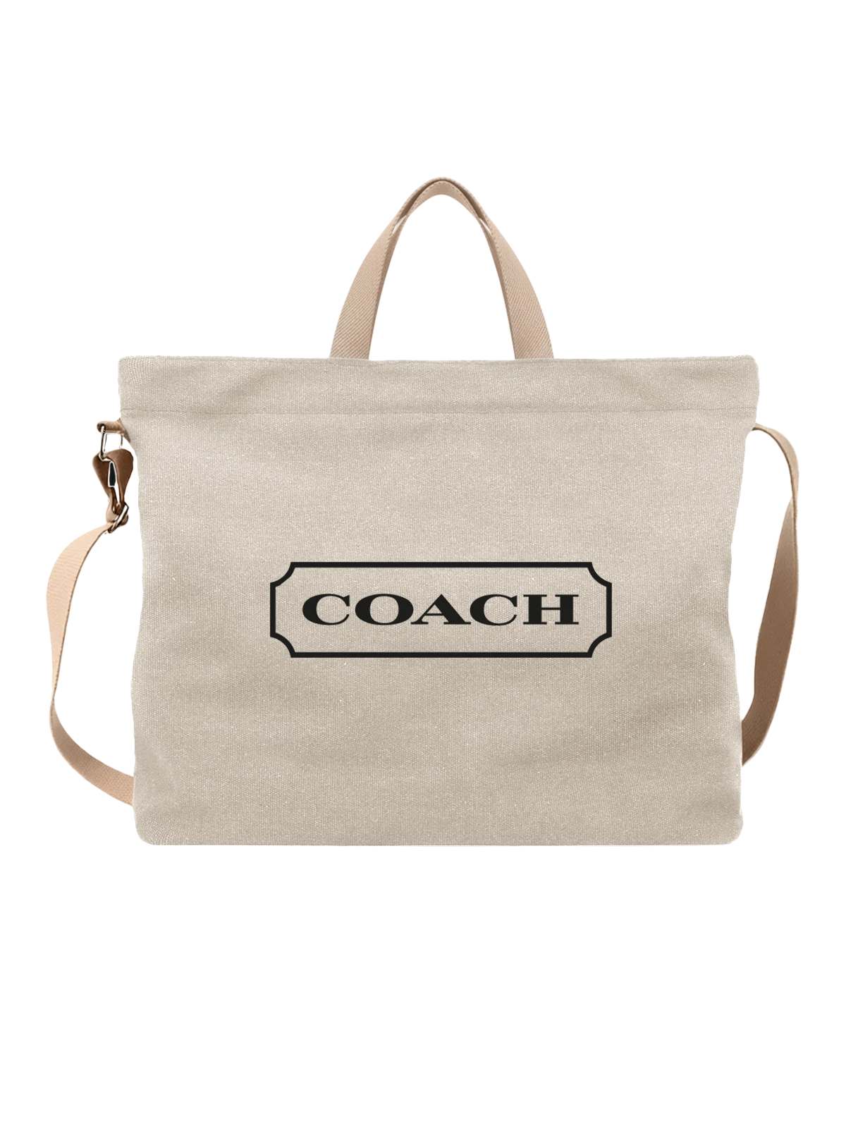 Сумка Coach белая с принтом — премиальные аксессуары — Белая, фото 1