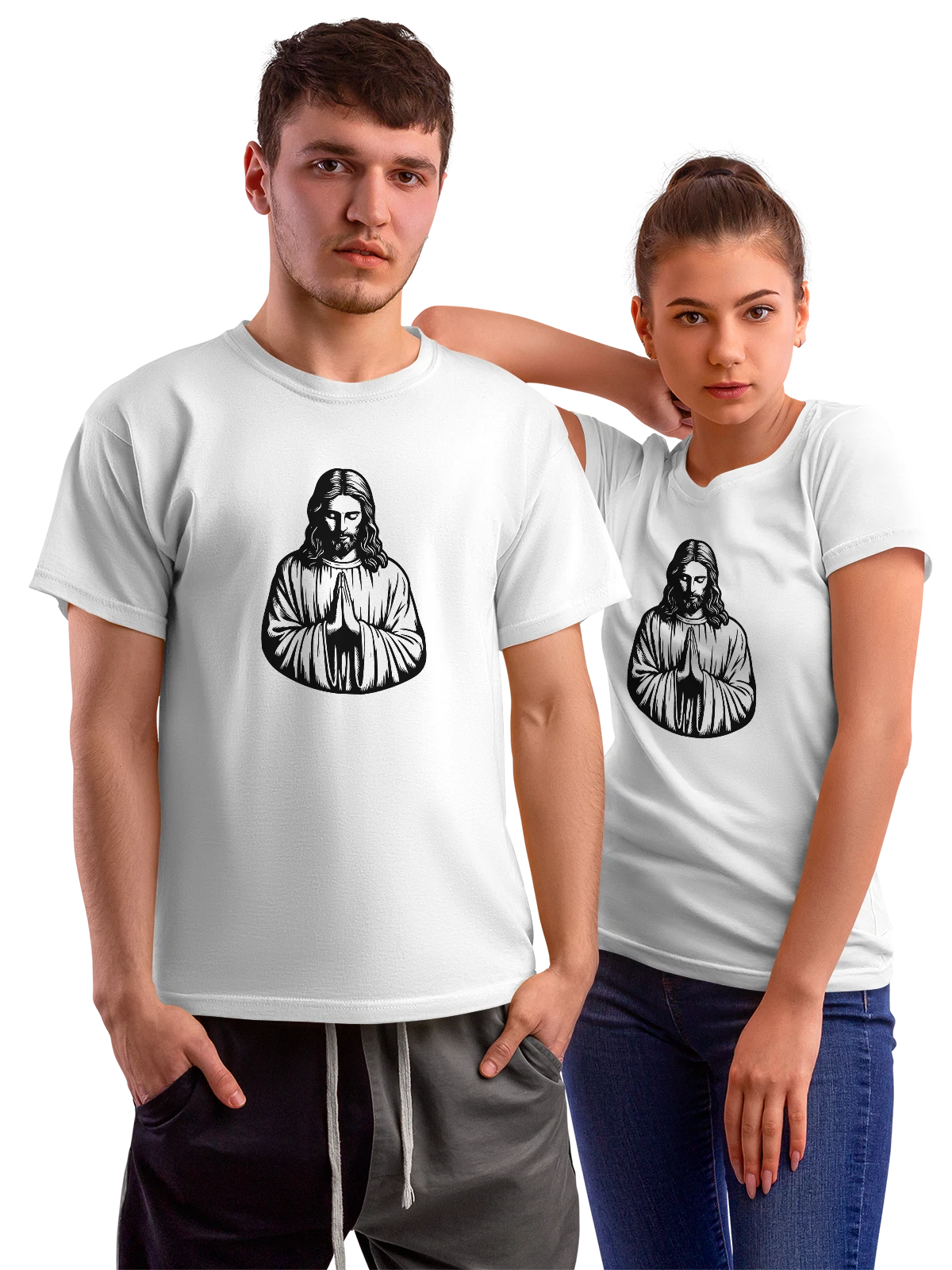 Футболка Христианство Иисус христос белая с принтом — Господь — Белая, фото 1