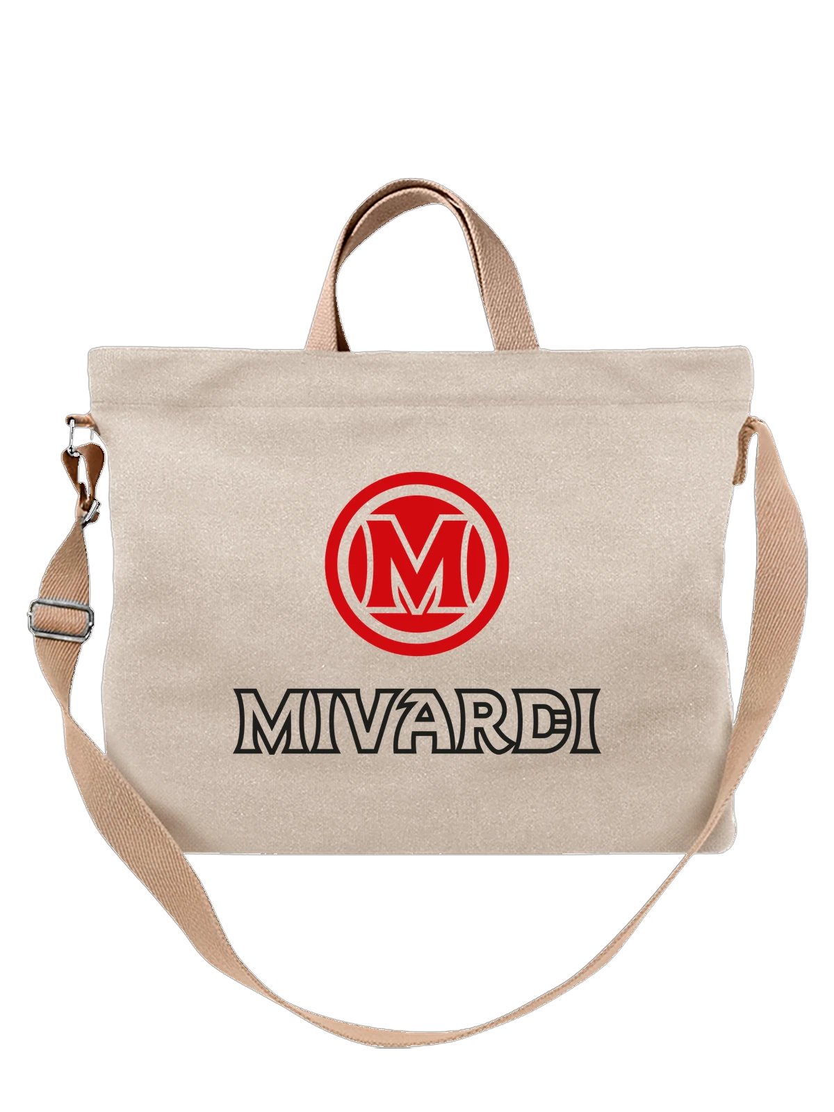 Сумка Mivardi белая с принтом — современная айдентика — Белая, фото 1
