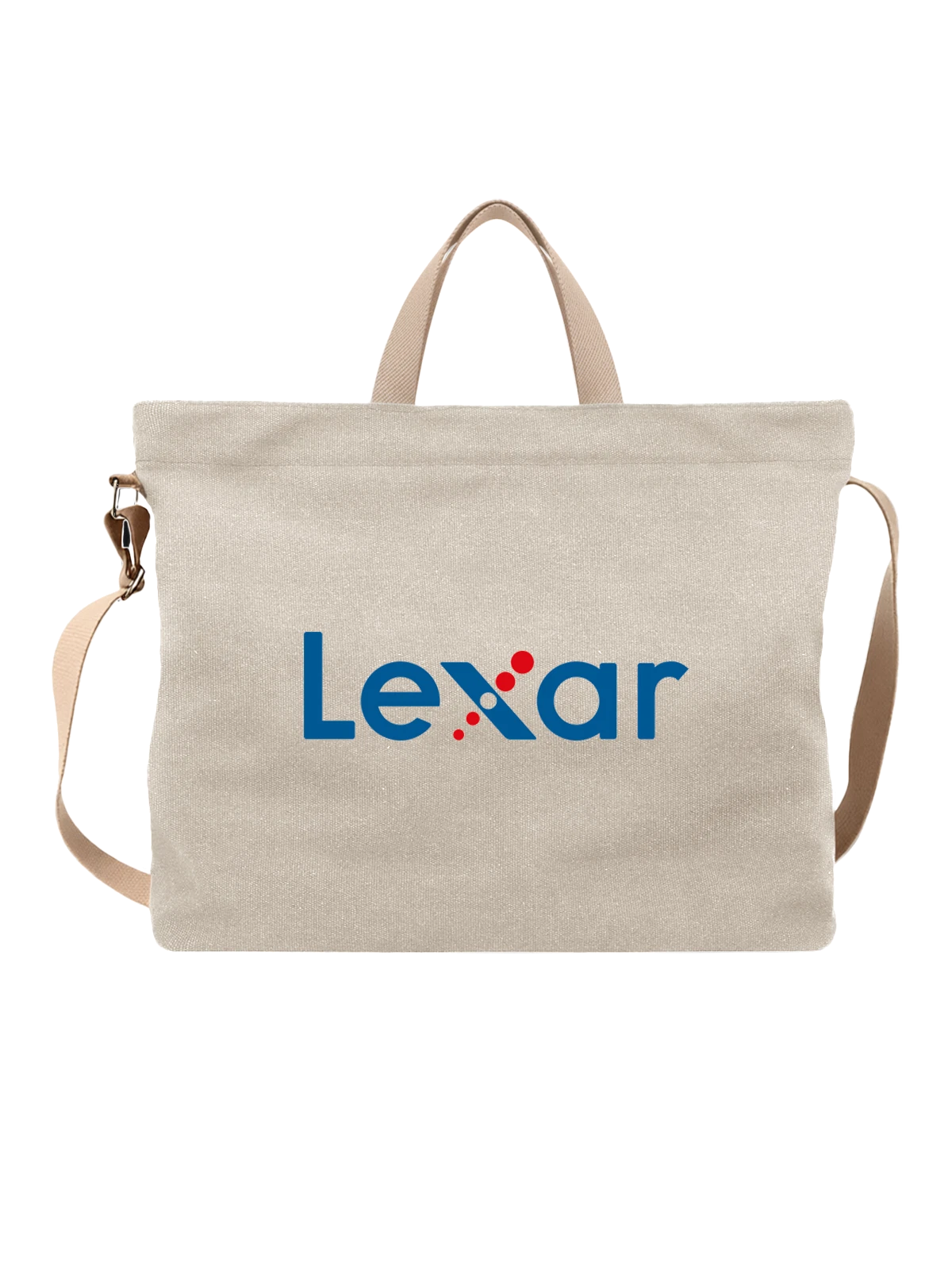 Сумка Lexar белая с принтом — цифровой стиль — Белая, фото 1
