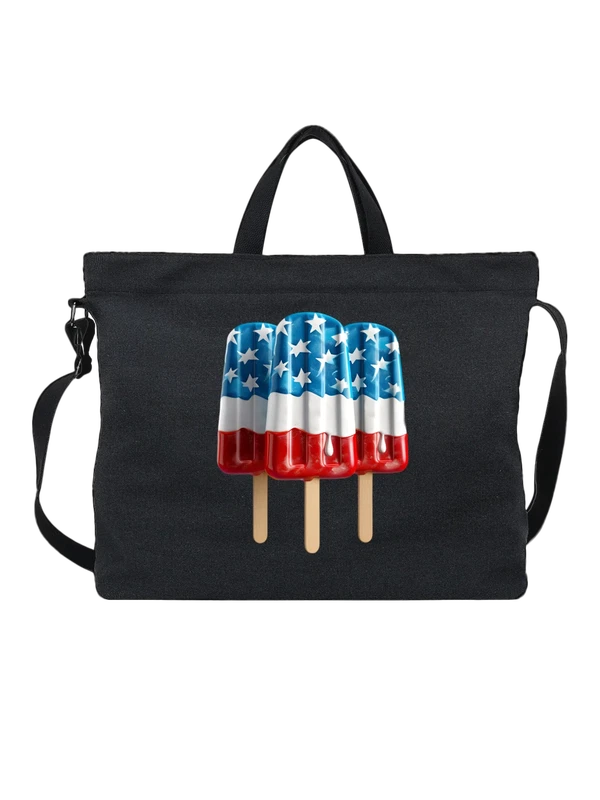 Сумка американское эскимо с флагом США — Чёрная, фото 1