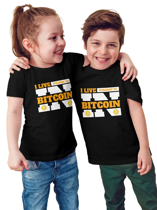 Футболка надпись Bitcoin — Чёрная, фото 1