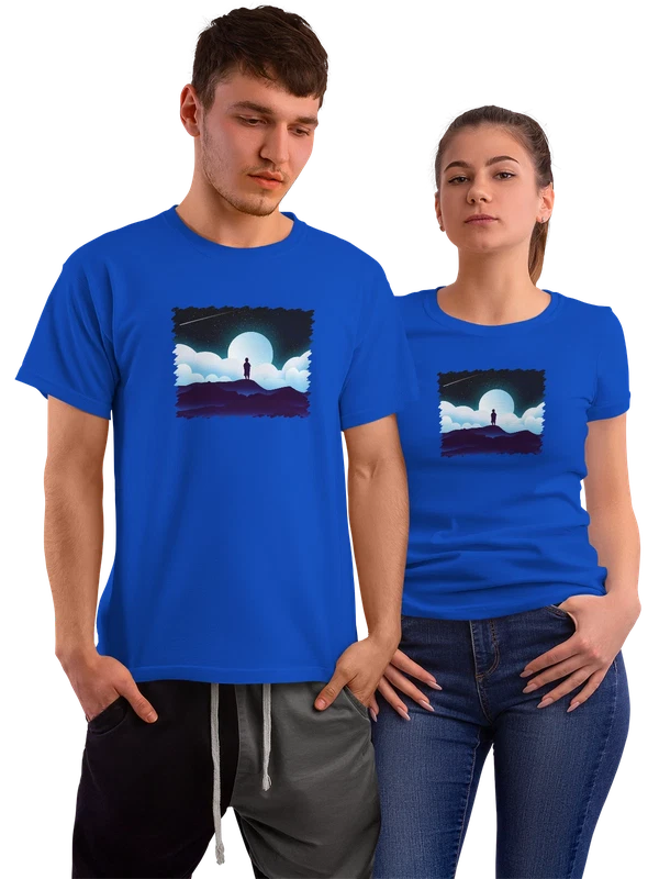 Футболка Фантастика Силуэт мальчика — Синяя, фото 1