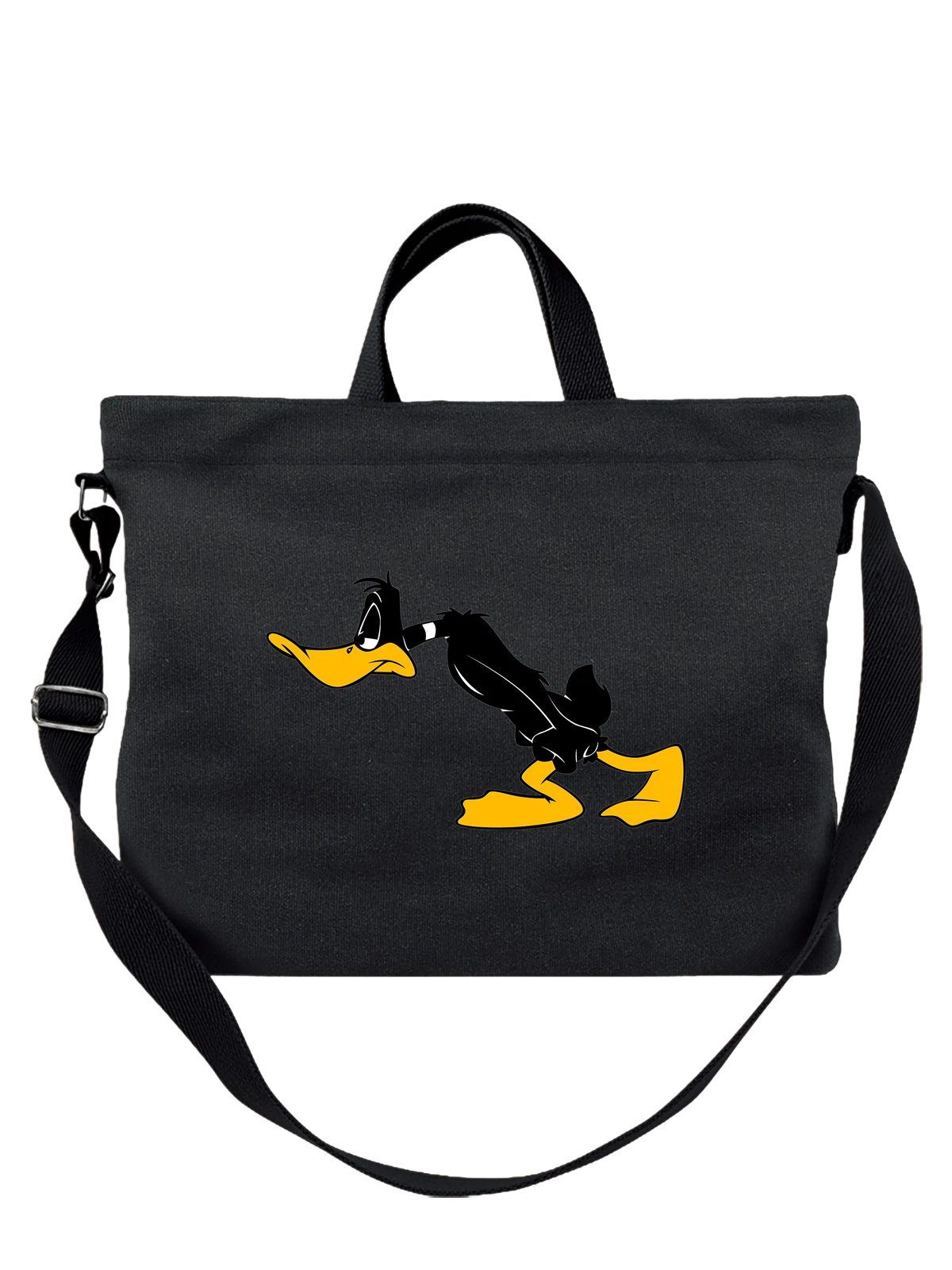 Сумка Утка даффи дак daffy duck чёрная с принтом — Daffy Duck — Чёрная, фото 1