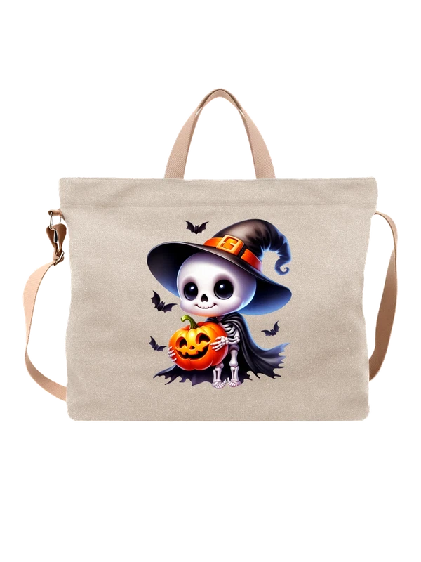 Сумка с призраком тыква Хэллоуин Halloween — Белая, фото 1