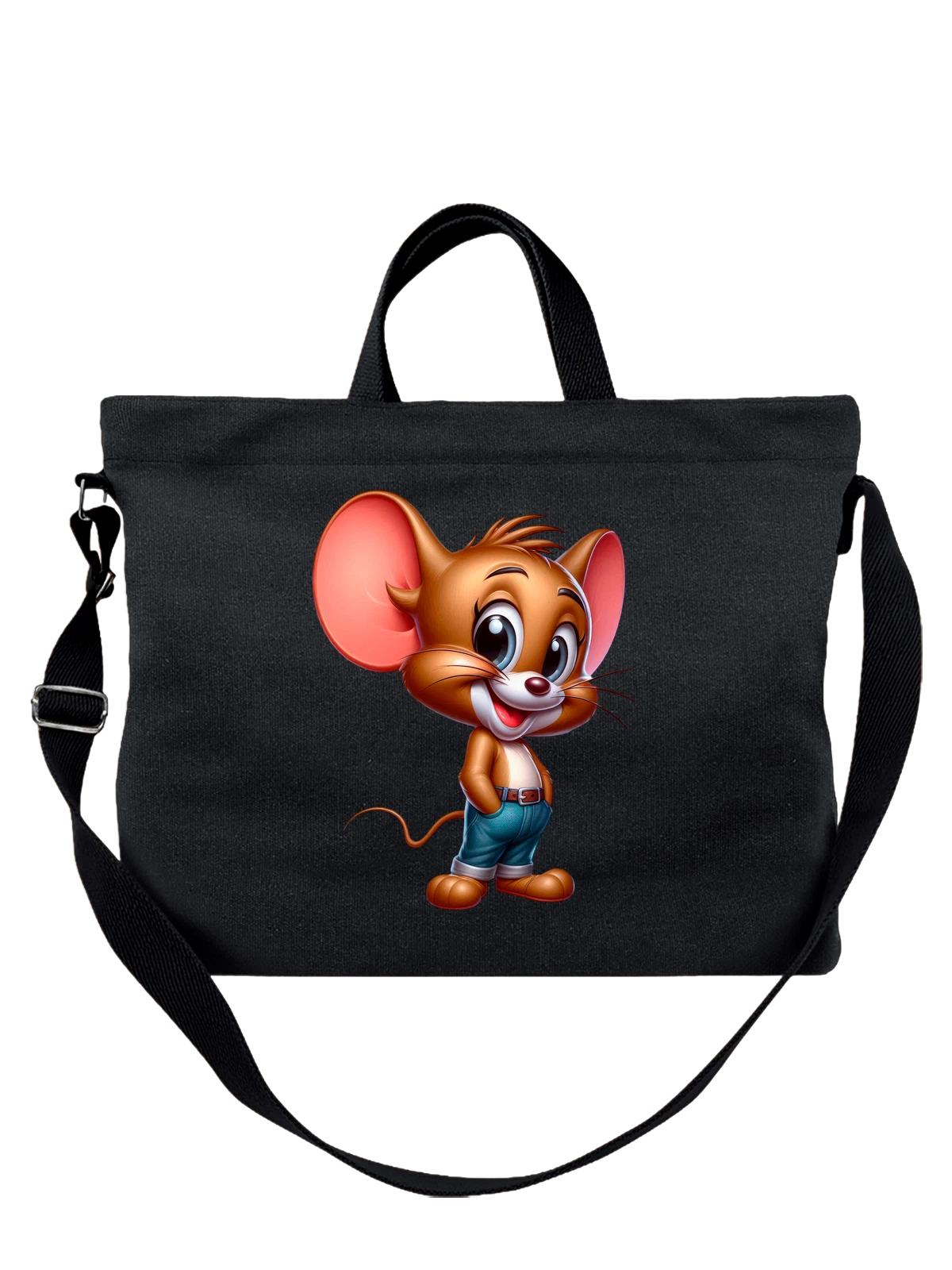 Сумка с Томом и Джерри Tom and Jerry чёрная с принтом — коллекционный образ — Чёрная, фото 1
