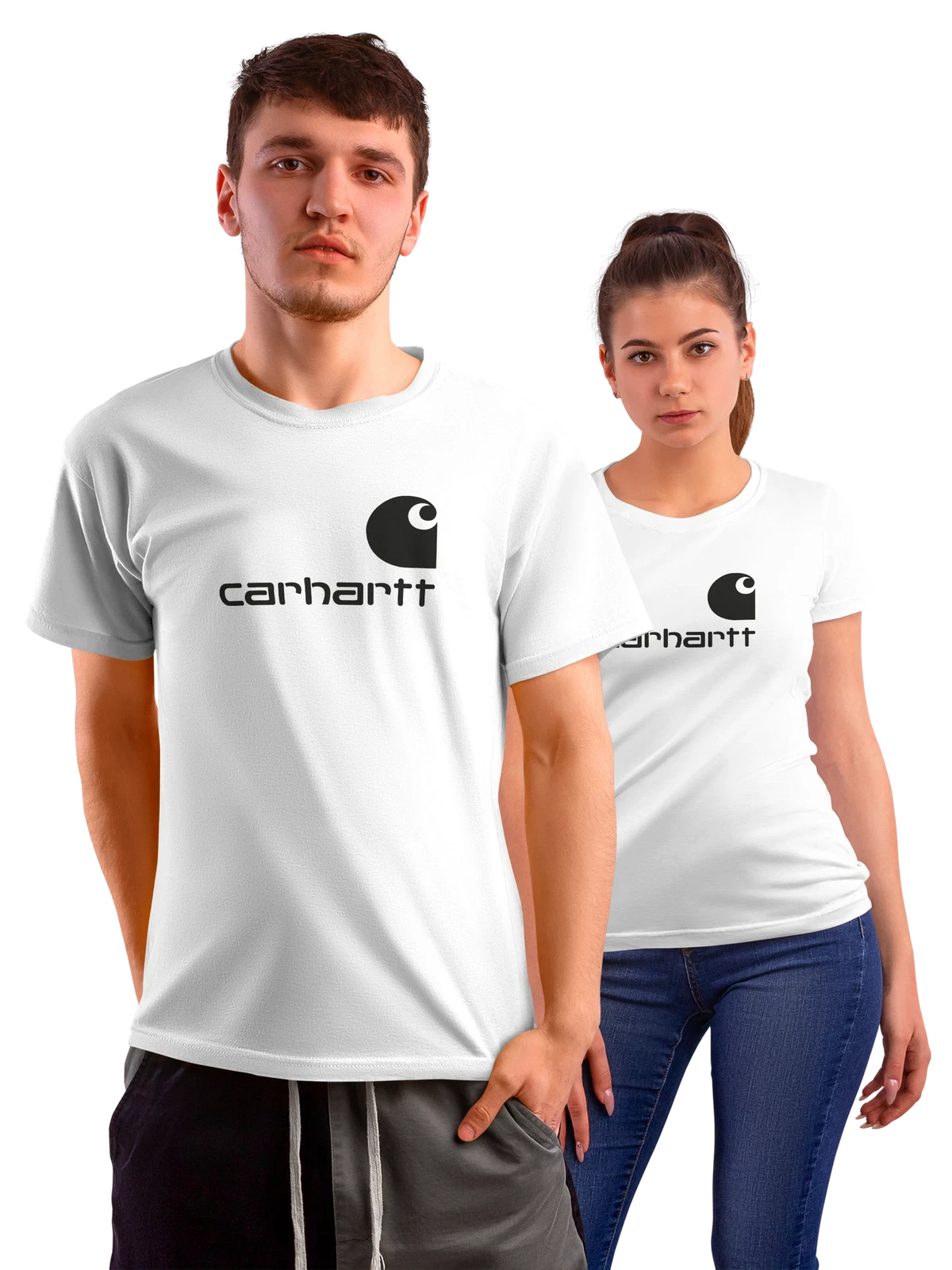 Футболка Carhartt белая с принтом — workwear и streetwear — Белая, фото 1