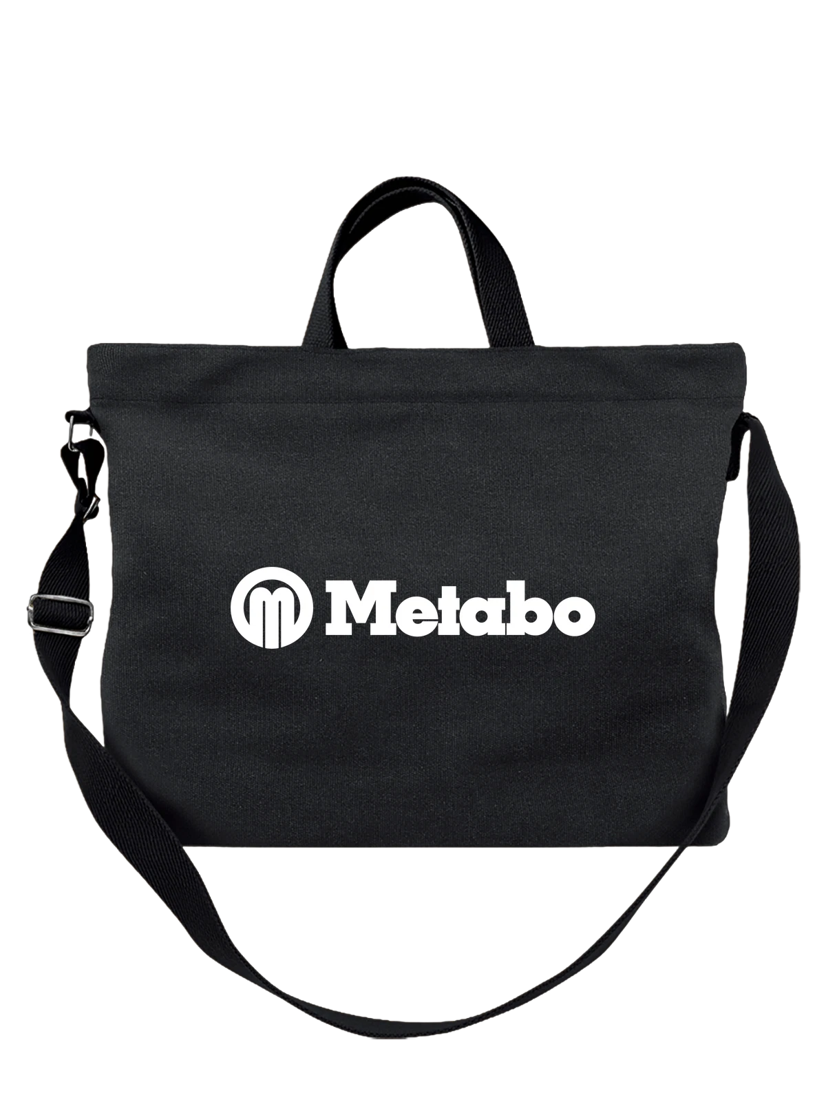Сумка Metabo чёрная с принтом — современная айдентика — Чёрная, фото 1