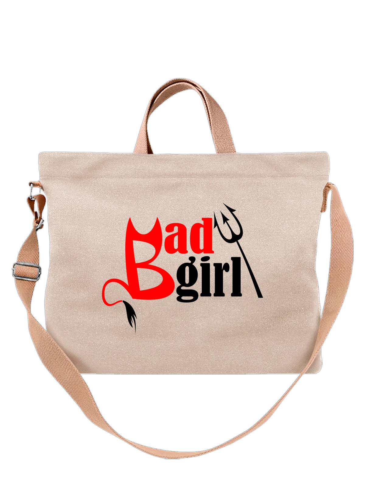Сумка Плохая девочка Bad girl белая с принтом — футболка подростку — Белая, фото 1
